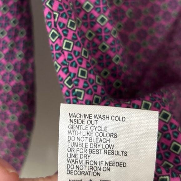 Cinch Purple Patterned Blouse - Picture 14 of 14